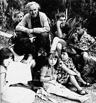 Celestin Freinet mit Kindern